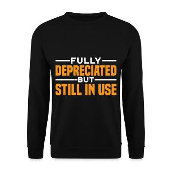 Fully Depreciated But Still In Use 35 - Unisex Pullover - Schwarz - Vorne - Alina (178cm) & Michal (187cm)