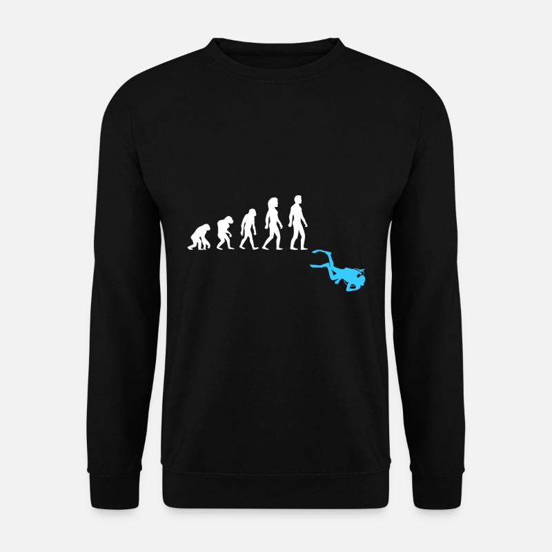 Tauchen Taucher Evolution - Unisex Pullover - Schwarz