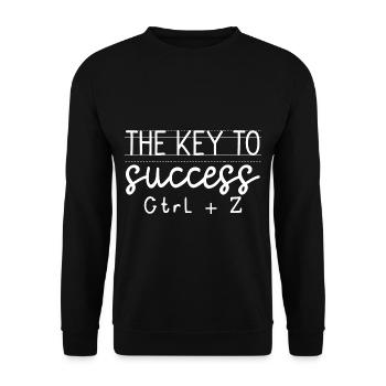 The Key To Success Ctrl+Z 4 - Unisex Pullover - Schwarz - Vorne - Alina (178cm) & Michal (187cm)