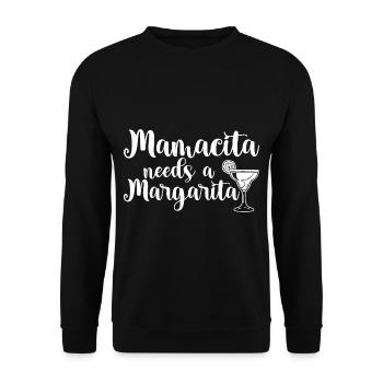 Mamacita Needs A Margarita 4 - Unisex Sweatshirt - black - Front - Alina (178cm) & Michal (187cm)