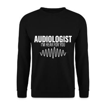 Audiologist I'm Hear For You 4 - Unisex Sweatshirt - black - Front - Alina (178cm) & Michal (187cm)