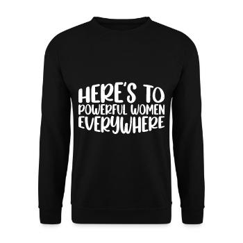 Voici aux femmes puissantes partout dans le monde 7 - Sweat-shirt Unisexe - noir - Devant - Alina (178cm) & Michal (187cm)
