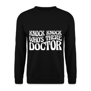 Knock Knock Who's There Doctor 27 - Unisex Sweatshirt - black - Front - Alina (178cm) & Michal (187cm)