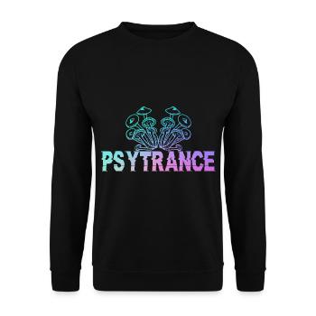 Psytrance GOA Festival Gift - Unisex Sweatshirt - black - Front - Alina (178cm) & Michal (187cm)