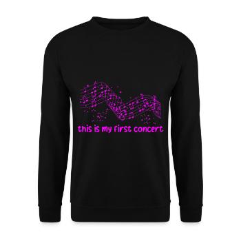 This is My First Concert 13 - Unisex Sweatshirt - black - Front - Alina (178cm) & Michal (187cm)
