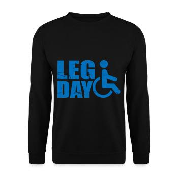 Leg Day Fauteuil roulant handicapé 19 - Sweat-shirt Unisexe - noir - Devant - Alina (178cm) & Michal (187cm)