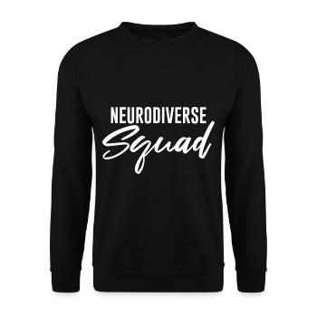 Neurodiverse Squad - Unisex Pullover - Schwarz - Vorne - Alina (178cm) & Michal (187cm)