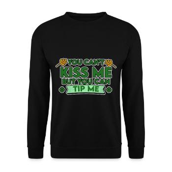 You Can't Kiss Me But You Can Tip Me - Unisex Pullover - Schwarz - Vorne - Alina (178cm) & Michal (187cm)