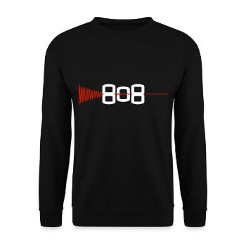 808 SYNTHESIZER BEATS - Unisex Pullover - Schwarz - Vorne - Alina (178cm) & Michal (187cm)