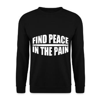 Trouver la paix dans la douleur 18 - Sweat-shirt Unisexe - noir - Devant - Alina (178cm) & Michal (187cm)