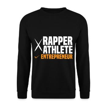 Rapper Athlete Entrepreneur 58 - Unisex Sweatshirt - black - Front - Alina (178cm) & Michal (187cm)
