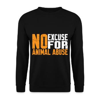 No Excuse For Animal Abuse 7 - Unisex Sweatshirt - black - Front - Alina (178cm) & Michal (187cm)