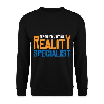 Spécialiste certifié en réalité virtuelle 3 - Sweat-shirt Unisexe - noir - Devant - Alina (178cm) & Michal (187cm)