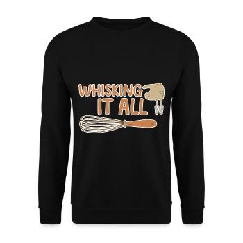 Whisking It All 4 - Unisex Sweatshirt - black - Front - Alina (178cm) & Michal (187cm)