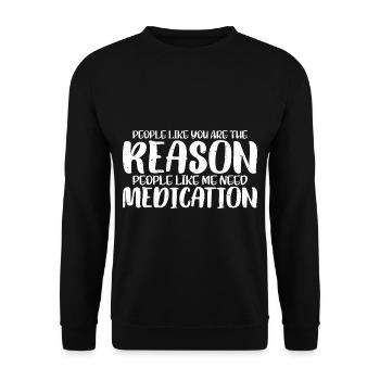 Les gens comme vous sont la raison 3 - Sweat-shirt Unisexe - noir - Devant - Alina (178cm) & Michal (187cm)