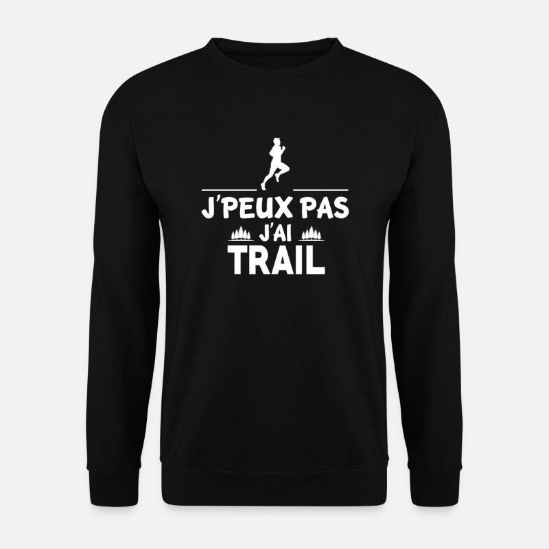 ICH KANN NICHT MIT TRAIL - Unisex Pullover - Schwarz