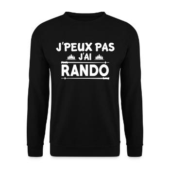 I CAN NOT I HIKE - Unisex Sweatshirt - black - Front - Alina (178cm) & Michal (187cm)