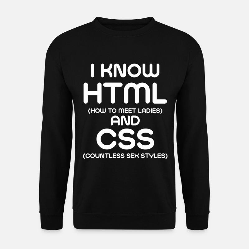 Jeg kjenner HTML og CSS - Genser unisex - svart