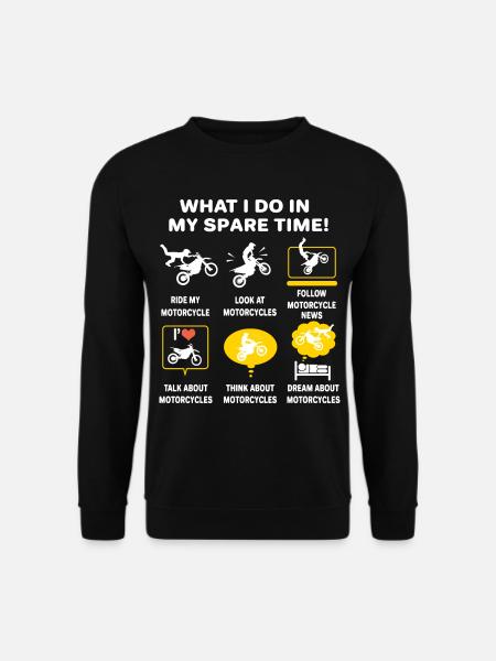 motocross rider I love motorcycle gift funny motorrad - Unisex Pullover - Schwarz