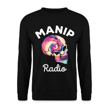 Manip Radio Crâne Tête de mort Radiologie Tie Dye - Sweat-shirt Unisexe - noir - Devant - Alina (178cm) & Michal (187cm)