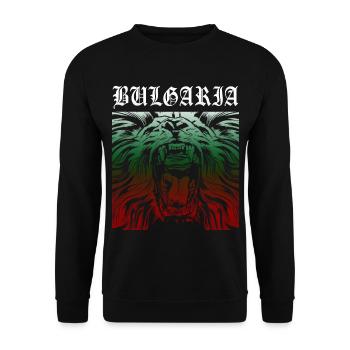 BG BULGARIA Lion Football Bulgarie Lion Armoiries - Sweat-shirt Unisexe - noir - Devant - Alina (178cm) & Michal (187cm)
