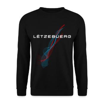 Flag of Luxembourg, Luxembourg pride - Unisex Sweatshirt - black - Front - Alina (178cm) & Michal (187cm)