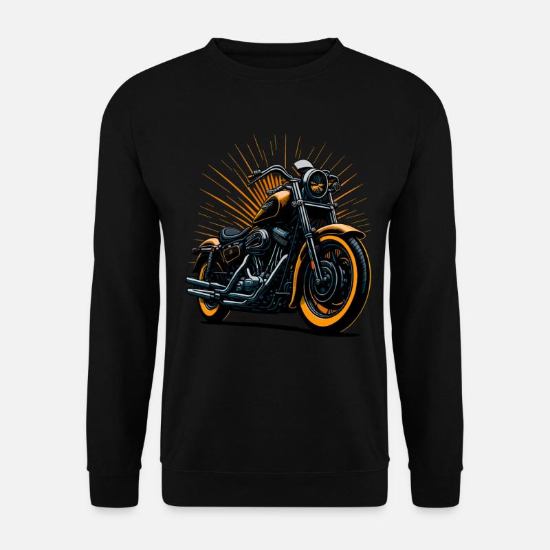 Klassische Motorrad-Illustration - Unisex Pullover - Schwarz