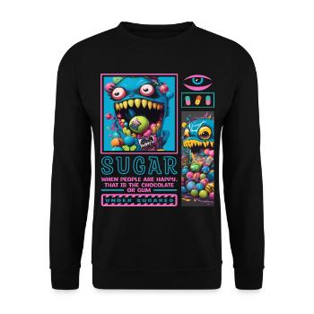 Monstres de bonbons - Sweat-shirt Unisexe - noir - Devant - Alina (178cm) & Michal (187cm)