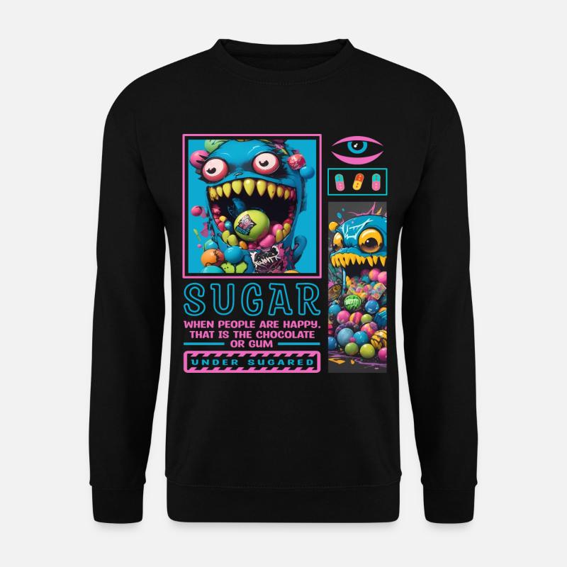 Süßigkeiten Monster - Unisex Pullover - Schwarz