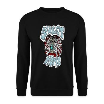 Süßes Zuhause - Unisex Pullover - Schwarz - Vorne - Alina (178cm) & Michal (187cm)