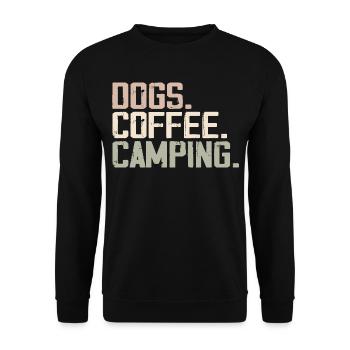 Dogs Coffee Camping Funny Campers - Sweat-shirt Unisexe - noir - Devant - Alina (178cm) & Michal (187cm)