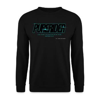 Neon Purerider x MR DESIGN - Unisex Pullover - Schwarz - Vorne - Alina (178cm) & Michal (187cm)