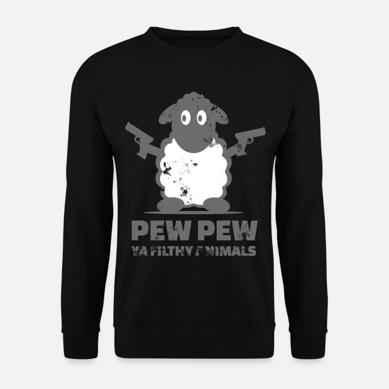 Schaf mit Pistolen - Unisex Pullover - Schwarz