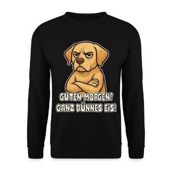 Sarcastic Dog Labrador - Unisex Sweatshirt - black - Front - Alina (178cm) & Michal (187cm)