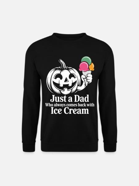Vater mit Eiscreme Spruch - Unisex Sweatshirt - black