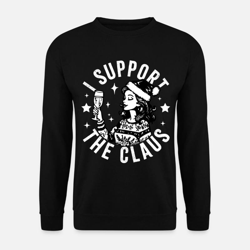 Ich unterstütze den Claus - Unisex Pullover - Schwarz
