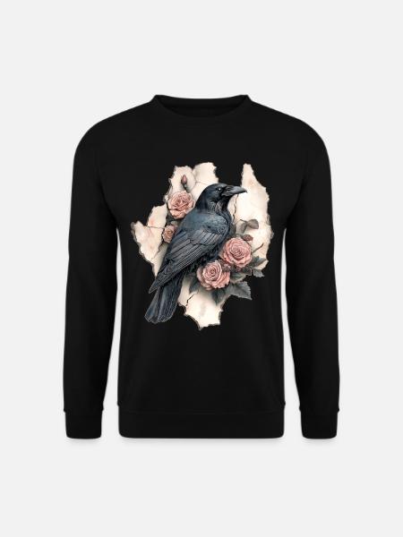 Rabe Vintage Rosen - Unisex Pullover - Schwarz