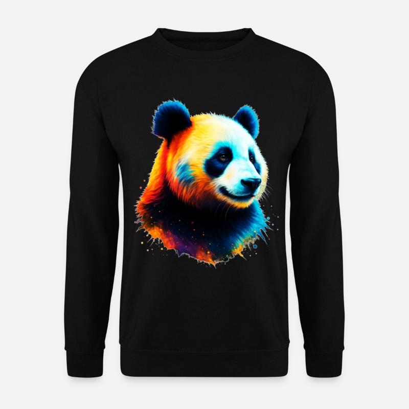 Panda - Unisex Pullover - Schwarz