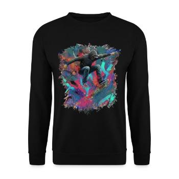 Skateboarding - Sweat-shirt Unisexe - noir - Devant - Alina (178cm) & Michal (187cm)