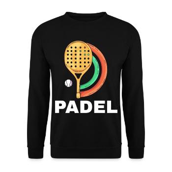 I can't I have padel - Unisex Sweatshirt - black - Front - Alina (178cm) & Michal (187cm)