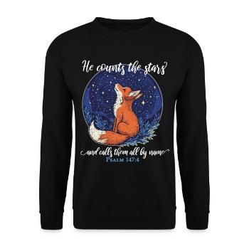Fuchs Christlich - Unisex Pullover - Schwarz - Vorne - Alina (178cm) & Michal (187cm)