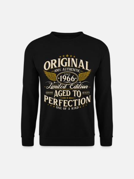 60. Geburtstag Geschenk 1966 Jahrgang geboren - Unisex Pullover - Schwarz