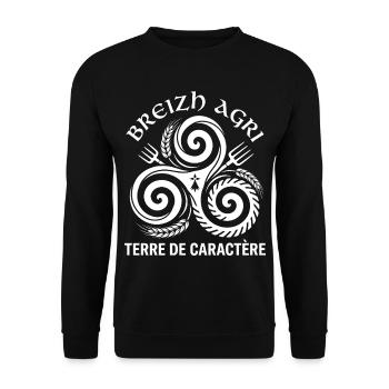 Brittany Breton Peasant Agriculture - Unisex Sweatshirt - black - Front - Alina (178cm) & Michal (187cm)
