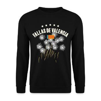 Fallas De Valencia Titan Salut - Unisex Sweatshirt - black - Front - Alina (178cm) & Michal (187cm)