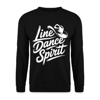 Line Dance Spirit Lettering - Unisex Sweatshirt - black - Front - Alina (178cm) & Michal (187cm)