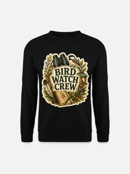 BIRD WATCH CREW Clouds - Unisex Sweatshirt - black