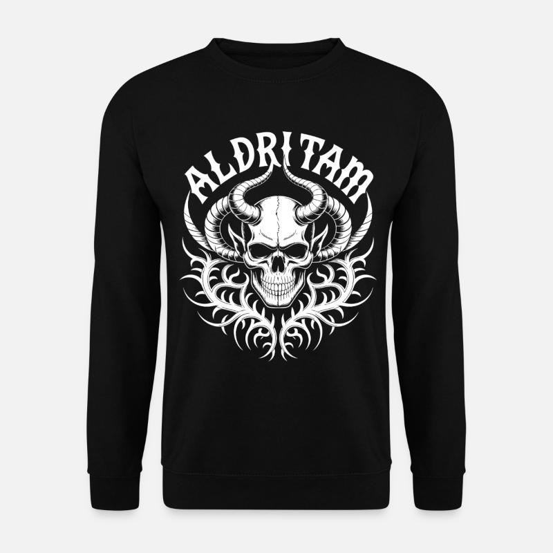 Flammenschädel-Stammeshorn - Unisex Pullover - Schwarz