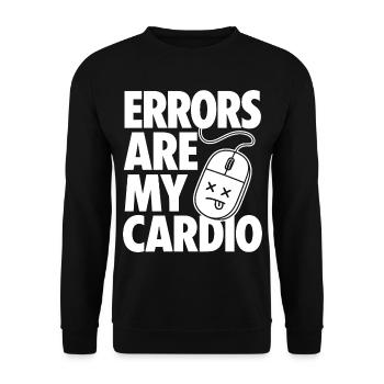 Les erreurs sont mon programmeur cardio - Sweat-shirt Unisexe - noir - Devant - Alina (178cm) & Michal (187cm)