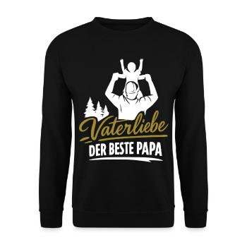 Vaterliebe Der Beste Papa - Unisex Pullover - Schwarz - Vorne - Alina (178cm) & Michal (187cm)