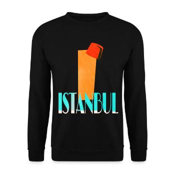 Istanbul Vintage Design - Unisex Pullover - Schwarz - Vorne - Alina (178cm) & Michal (187cm)